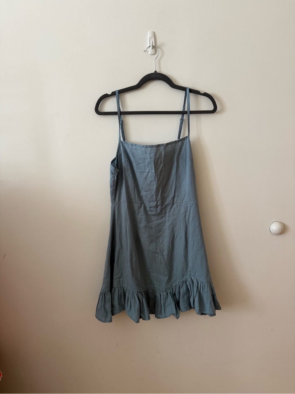ASOS cotton mini blue dress